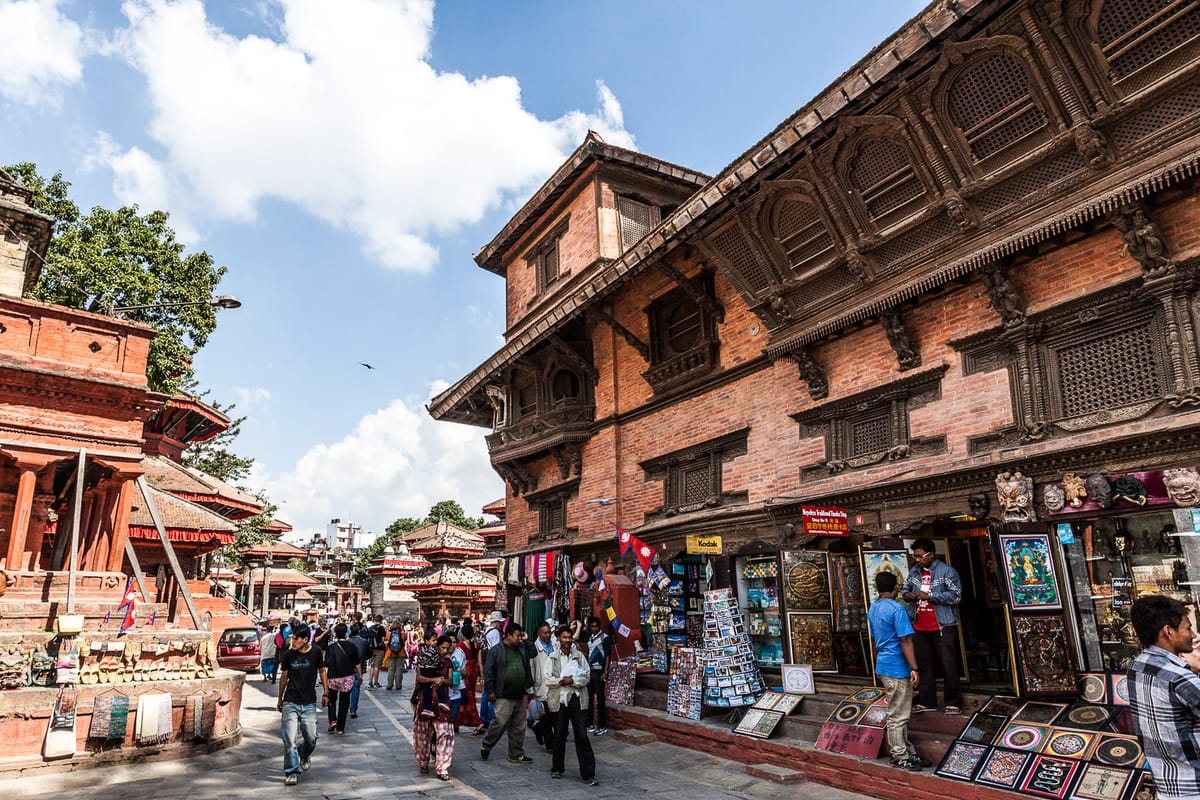 Straßen leben in Nepal