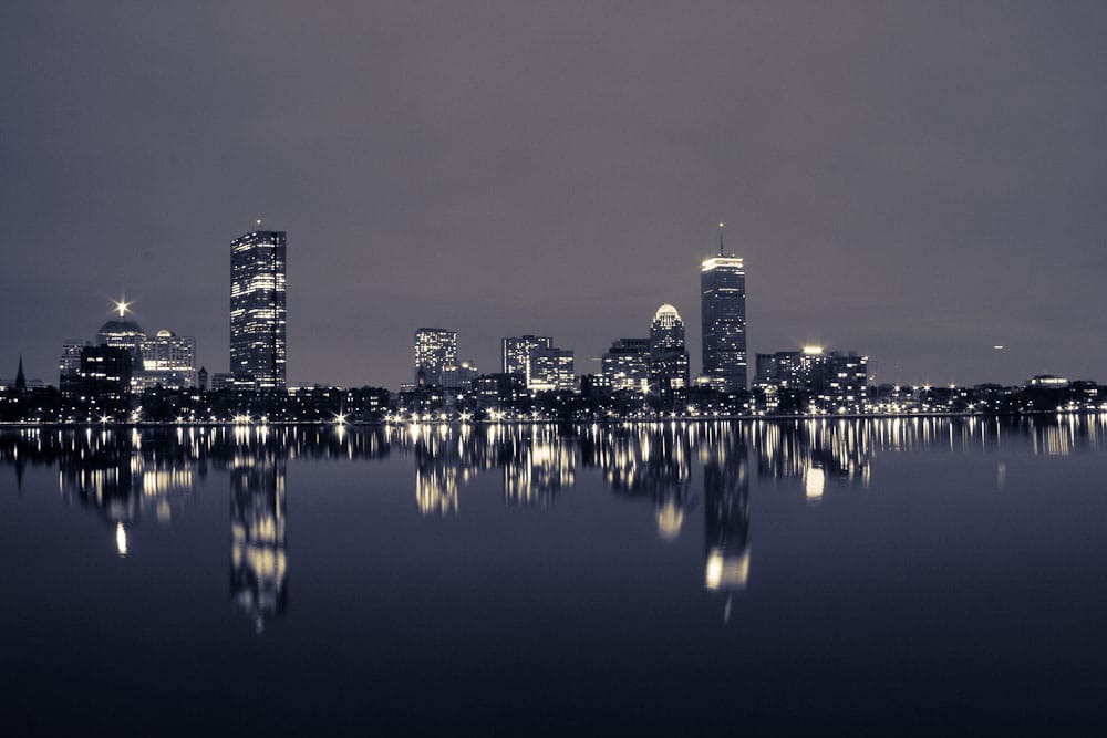 A cold night in boston.